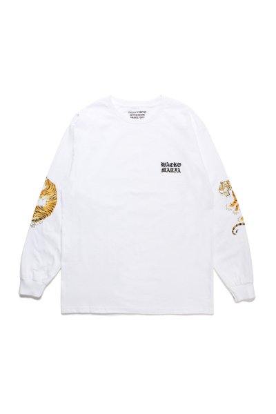 TIM LEHI / CREW NECK LONG SLEEVE T-SHIRT ( TYPE-2 ) (WHITE)