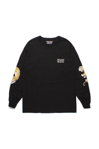 TIM LEHI / CREW NECK LONG SLEEVE T-SHIRT ( TYPE-2 ) (BLACK)