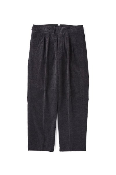 DOUBLE-PLEATED SMARTY TROUSER（GRAPHITE）