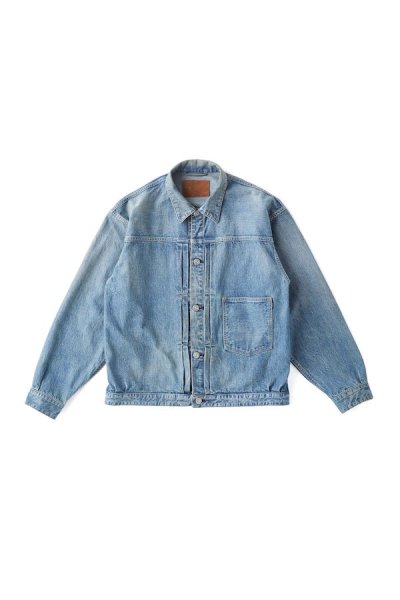 RIVETED ONE POCKET JEAN JACKET (FADE INDIGO)（INDIGO)