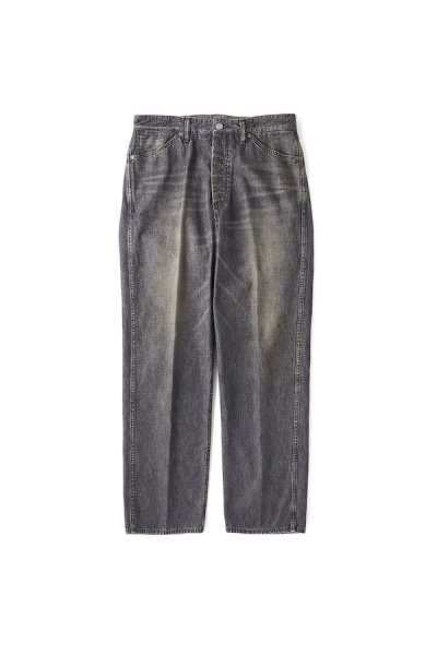 FLAT-BACK JEAN TROUSER"946" (FADE INDIGO)（BLACK）