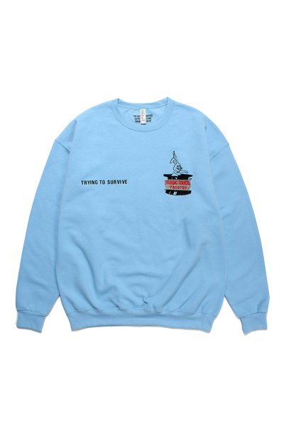 CREW NECK SWEAT SHIRT ( TYPE-2 ) (BLUE)