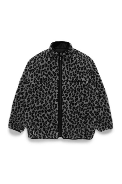 REVERSIBLE LEOPARD BOA JACKET (GRAY)