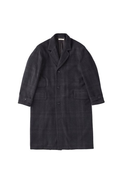 CASHMERE MELTON MOTORING COAT（GLEN PLAID)