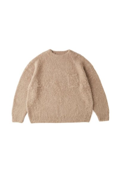 SHAGGY ALPAKA CREW-NECK SWEATER（DUNE）