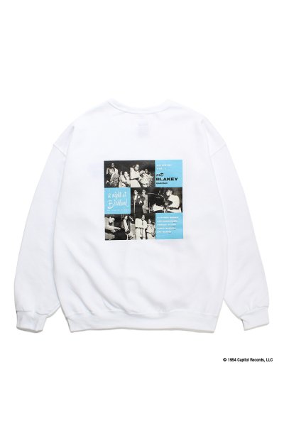 BLUE NOTE / CREW NECK SWEAT SHIRT ( TYPE-1 ) (WHITE)