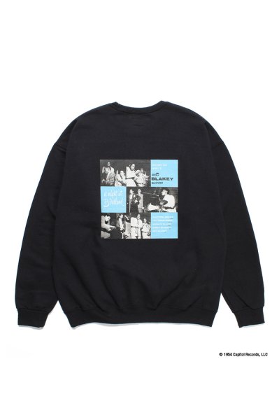 BLUE NOTE / CREW NECK SWEAT SHIRT ( TYPE-1 ) (BLACK)