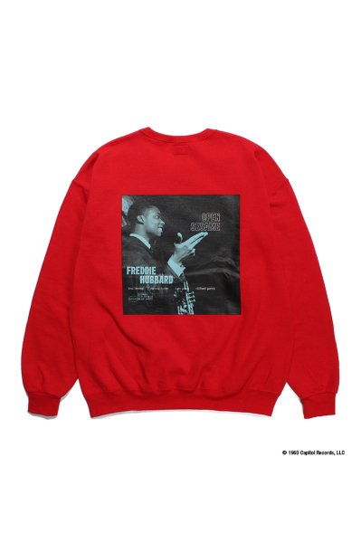 BLUE NOTE / CREW NECK SWEAT SHIRT ( TYPE-3 ) (RED)