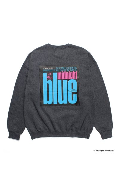 BLUE NOTE / CREW NECK SWEAT SHIRT ( TYPE-4 ) (CHARCOAL)