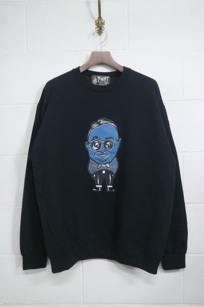 8oz CREW NECK SWEAT SHIRT （BLACK）