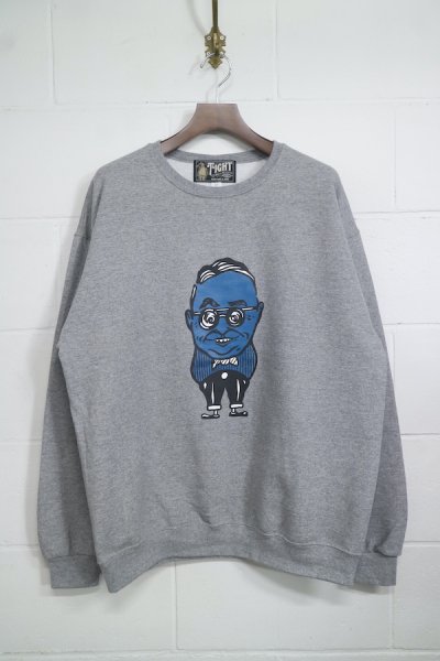 8oz CREW NECK SWEAT SHIRT （GRAY）