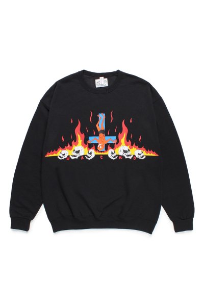 NECK FACE / CREW NECK SWEAT SHIRT ( TYPE-1 )(BLACK)