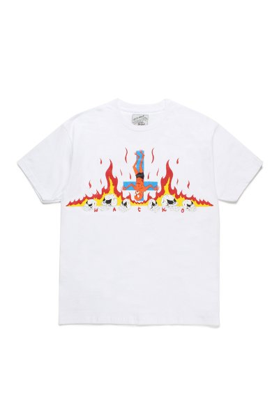 NECK FACE / CREW NECK T-SHIRT ( TYPE-1 )(WHITE)