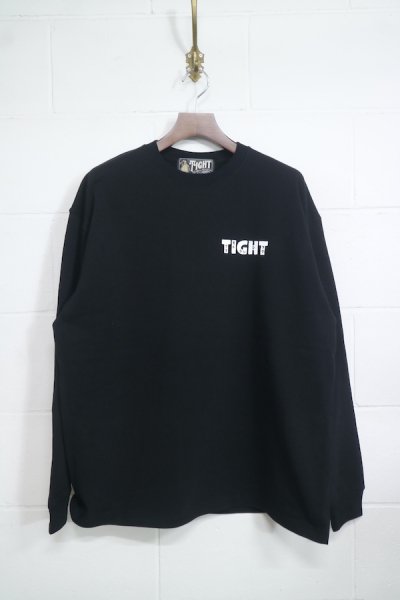 9.1oz HEAVY WEIGHT CREW NECK LONG SLEEVE T-SHIRT （BLACK）