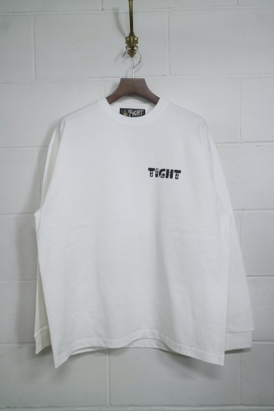 9.1oz HEAVY WEIGHT CREW NECK LONG SLEEVE T-SHIRT （WHITE）