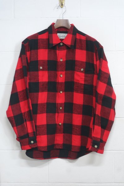 FLANNEL REGULAR COLLAR SHIRT ( TYPE-1 ) (RED)