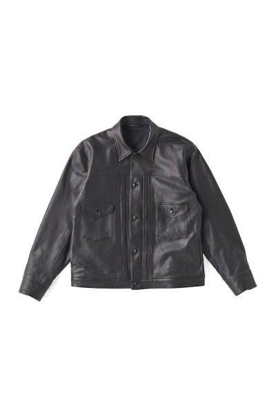 STUNNING LEATHER JEAN JACKET (ITALIAN CALF)