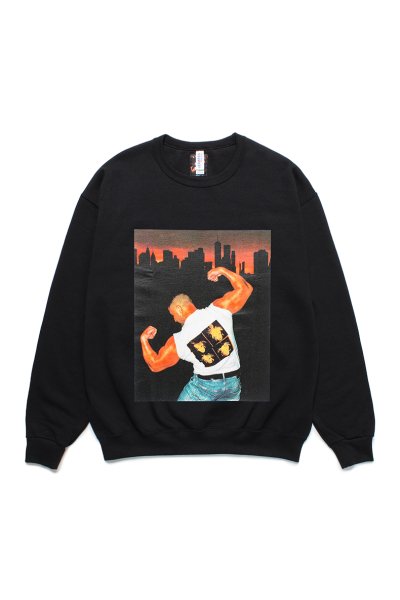 JIRO KONAMI / CREW NECK SWEAT SHIRT ( TYPE-4 )(BLACK)