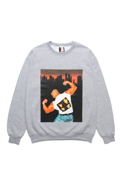 JIRO KONAMI / CREW NECK SWEAT SHIRT ( TYPE-4 )(GRAY)