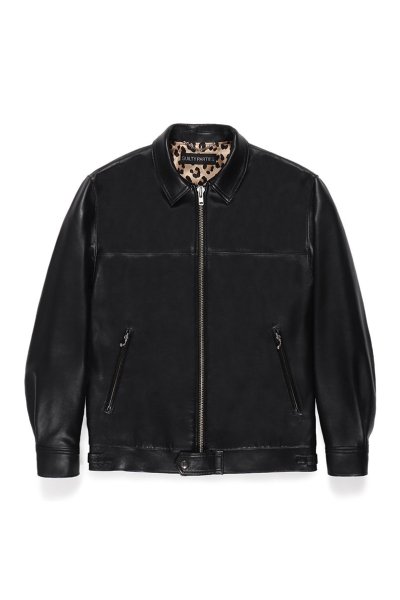 SINGLE RIDERS LEATHER JACKET ( TYPE-2 ) (BLACK)