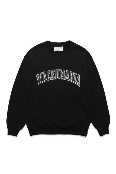 MIDDLE WEIGHT CREW NECK SWEAT SHIRT ( TYPE-1 )（BLACK）