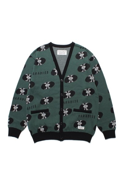 JACQUARD CARDIGAN ( TYPE-1 )(GREEN)