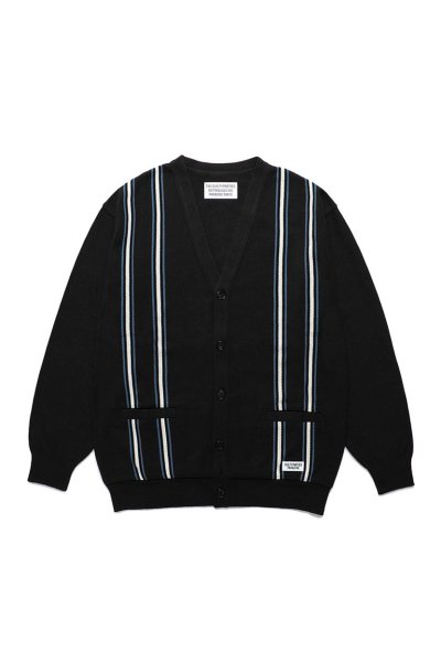 STRIPED CARDIGAN（BLACK）