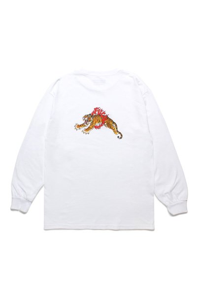 TIM LEHI / CREW NECK LONG SLEEVE T-SHIRT (WHITE)