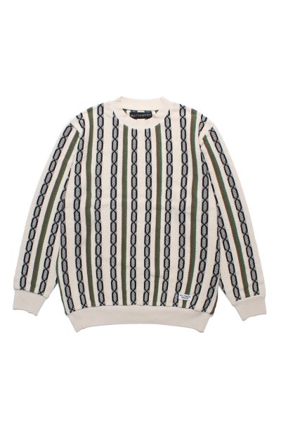 CREW NECK SWEATER ( TYPE-1 ) (BEIGE)