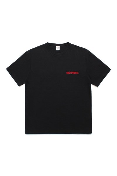 WASHED HEAVY WEIGHT CREW NECK T-SHIRT ( TYPE-3 ) (BLACK)