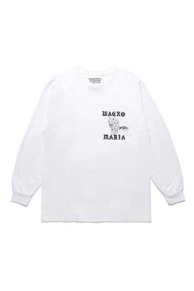 56 TATTOO STUDIO / CREW NECK LONG SLEEVE T-SHIRT (WHITE)