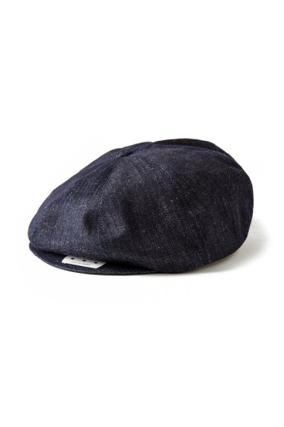 PEAKED CAP (HERRINGBONE)（INDIGO）