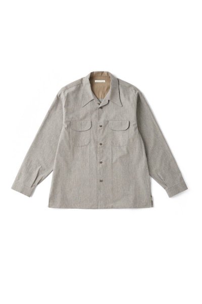 SWALLOW COLLAR NASSOU SHIRTS Long-sleeve (JASPE GRAY)