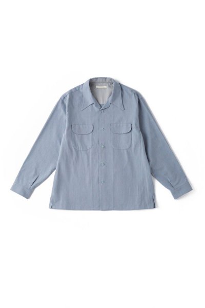 SWALLOW COLLAR NASSOU SHIRTS Long-sleeve (JASPE BLUE)