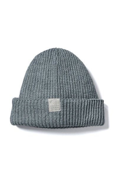 LOW-GAUGE LINEN KNIT CAP ＜YARN-DYED＞（RAIN-GRAY）