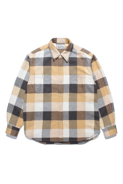 FLANNEL REGULAR COLLAR SHIRT ( TYPE-2 )(YELLOW)