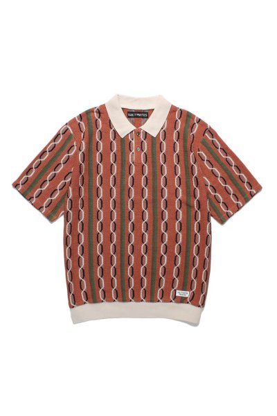 KNIT POLO SHIRT ( TYPE-2 )（BROWN）