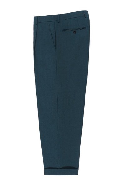 PLEATED TROUSERS 無地( TYPE-2 )(BLUE)