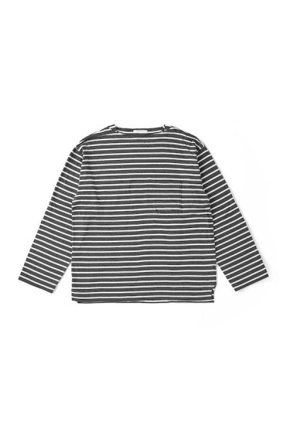 FADED STRIPED BASQUE Long sleeve (GRAPHITE STRIPE)