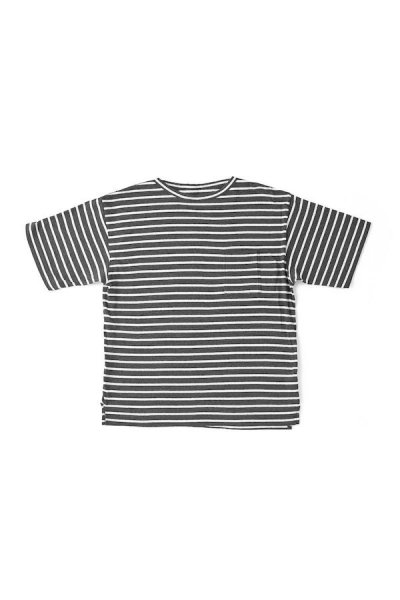 FADED STRIPED ATHLETIC SHIRTS Short sleeve (GRAPHITE STRIPE)