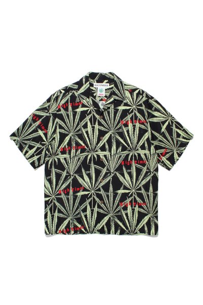 HIGHTIMES / S/S HAWAIIAN SHIRT ( TYPE-1 )（BLACK）