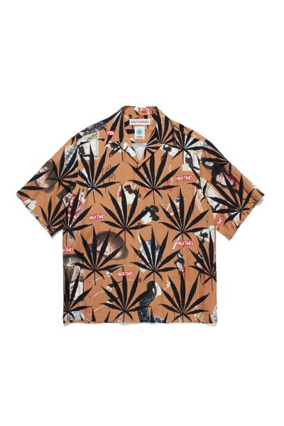 HIGHTIMES / S/S HAWAIIAN SHIRT ( TYPE-2 )（BROWN）