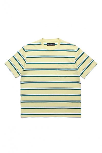 STRIPED CREW NECK T-SHIRT ( TYPE-2 )（YELLOW）