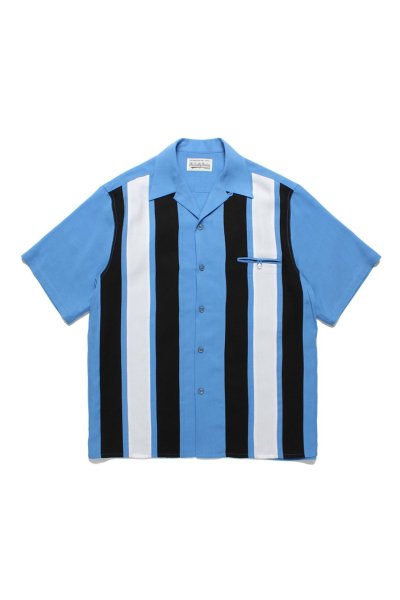 SWITCHING SHIRT S/S ( TYPE-2 )(BLUE)