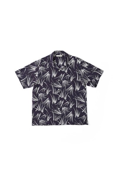 ORIGINAL PRINTED OPEN COLLAR SHIRTS(PINE NEEDLE)Short-sleeve (NOCTURNE)