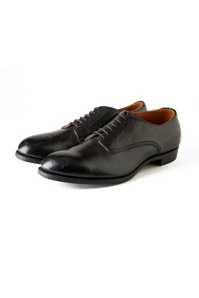 "The Officer" STUNNING LEATHER OXFORD SHOES (BLACK HORSE BUTT)