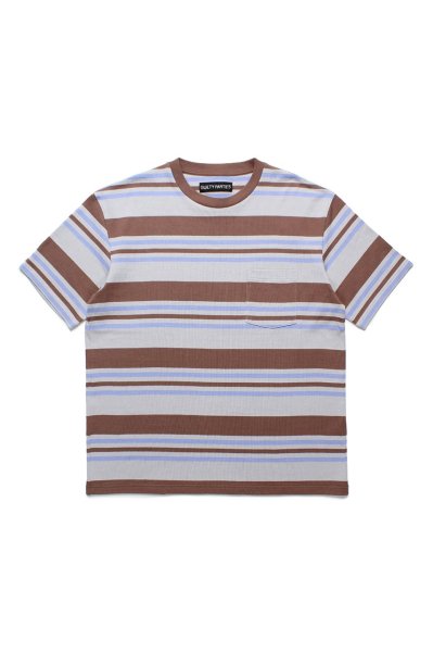 STRIPED CREW NECK T-SHIRT ( TYPE-1 )（GRAY）