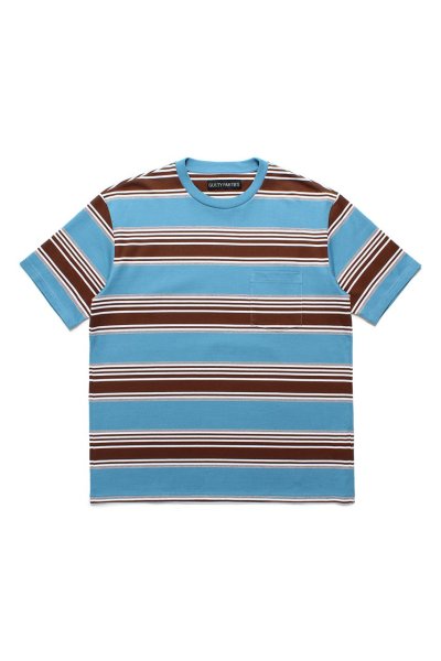 STRIPED CREW NECK T-SHIRT ( TYPE-3 )（BLUE）