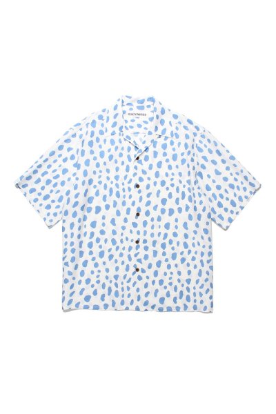 HAWAIIAN SHIRT S/S ( TYPE-2 )（WHITE-BLUE）