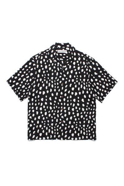 HAWAIIAN SHIRT S/S ( TYPE-2 )（BLACK-WHITE）